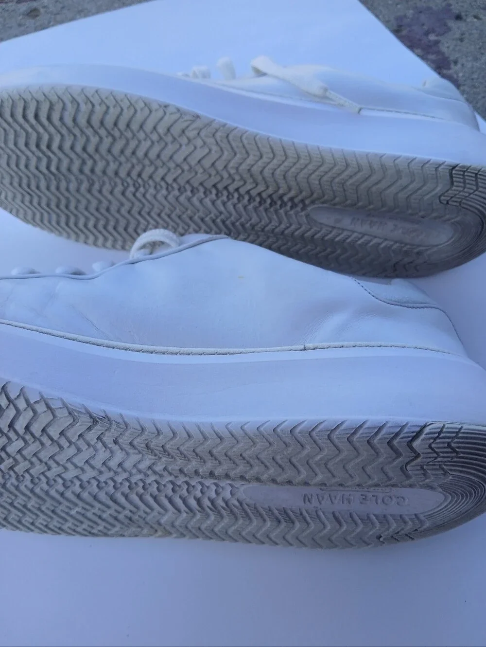 Size 14 Cole Haan Men's White Low-Top Lace-Up Sneakers